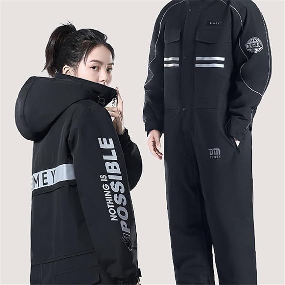 Combinaison Neige Pièce Adulte Combinaison Ski Isolée Imperméable Coupe Vent pour Temps Froid pour Adultes Homme Femme Plus Velvet,XXXXL