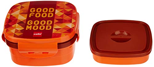 Image of CELLO Plastic Jolly Lunch Box, (Orange)
