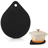 Magnetic Silicone Trivet Compatible with Le Creuset Cast Iron Dutch Ovens, BPA Free Non-Slip 8" Heat-Resistant Trivet for Hot Pots, Pans & Dishes, Pot Holder for Cooking & Table Protection