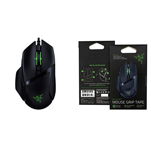 Razer Basilisk v2 Wired Gaming Mouse + Mouse Grip Tape Bundle