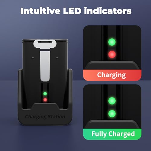 Image of Kidjoyo 2 Pack Replacement Battery for Ring Doorbell - 7200mAh Rechargeable Quick Release Batteries with Charger Station for Ring Doorbell Stick Up Cam Spotlight Cam and Other Cam, Long-Lasting Life