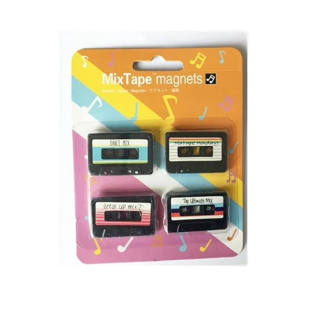 4 imanes decorativos de vinilo con diseño de disco musical miniatura 1