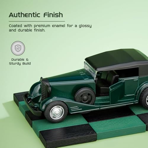 Image of Amazon Brand - Metal Die Cast 1:37 Vintage Car with Top | Green | Collectible & Durable