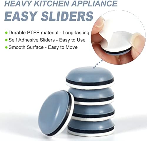 Appliance Sliders, 16PCS Air Fryer Accessories Easy Movers for Small Kitchen Appliances, Air Fryers, Bread Machine,Coffee Makers,Blenders,Grills,Mixers,Microwave