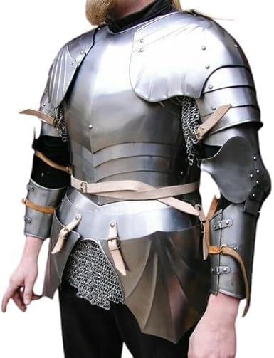 Medieval Half Body Lady Armor Suit With Cuirass & Puldrons Set