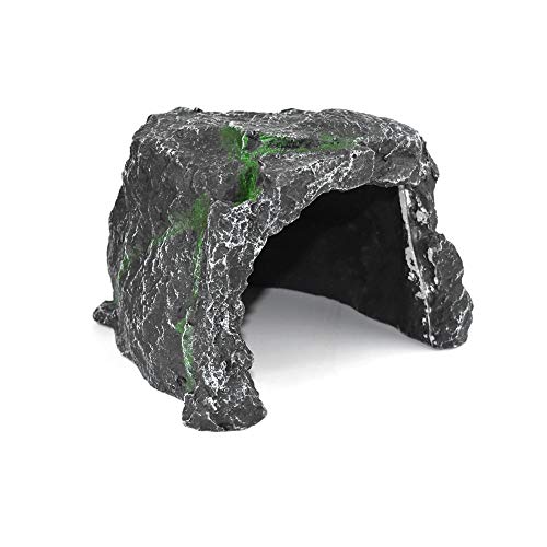 OMEM Tortue Grotte Reptile Abri Serpent Lézard Reptile Résine Décoration — Grande Grotte
