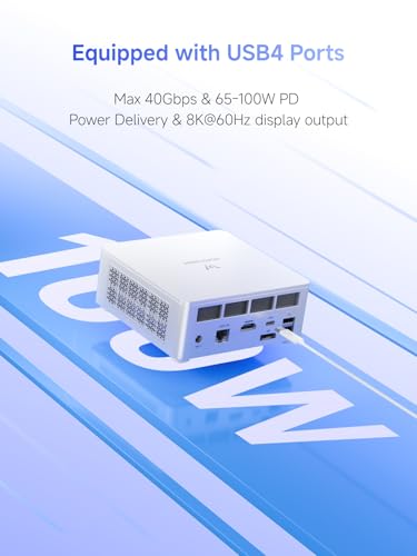 Image of MINISFORUM UM870 Slim Mini PC AMD Ryzen 7 8745H (8C /16T), Mini Desktop Computer 16GB DDR5 RAM 512GB SSD, USB4 /HDMI /DP 8K@60Hz Output, 2.5G LAN, 4X USB Ports, WiFi 6E, BT5.3, AMD Radeon 780M Graphics