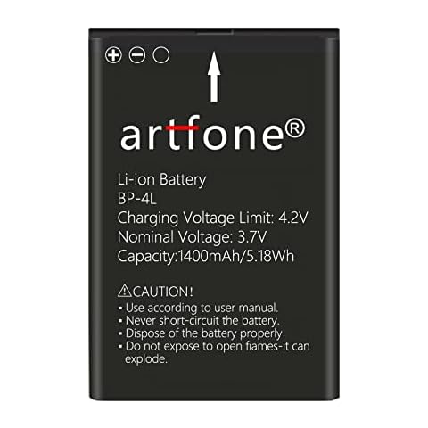 artfone 1400mAh BP-4L Battery for C1/CS182/CS188/C1+ Phone Cover
