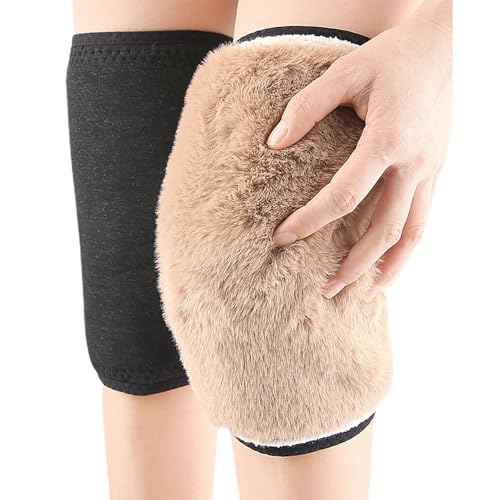 Knee Warmers – Layer Faux Sheepskin Knee Covers, Autumn and Winter Leg Warmers | Knee Braces for Men and Women, Thickened Velvet Sports Knee Pads, Protective Gear for Warmth