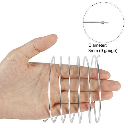 tenn well 9 gauge aluminum craft wire 50 feet 3mm bendable armature wire for sculpting jewelry making doll making crafting modelling bonsai training