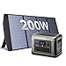 (2025 New) ALLPOWERS R1500 LITE Portable Power Station + 200W Solar Panel, 1056Wh LiFePO4 Battery, 1600W AC/100W USB-C Output Portable Power, Fast Charge Solar Generator for Outdoor Camping