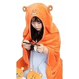 SOONHUA 59 Inches Anime Cosplay Cloak for Himouto Umaru-chan Coral Fleece Hooded Blanket Cape Cosplay Costume Outfit