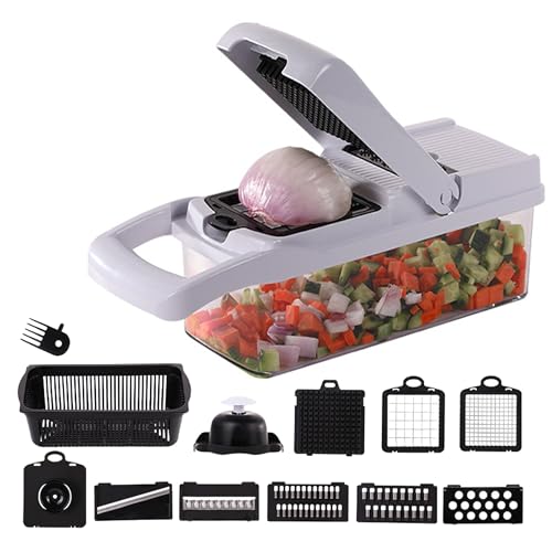 LSLCQW Vegetable Chopper: 10 in 1 Food Chopper - Onion Vegetable Slicer Cutter Dicer, - image 1