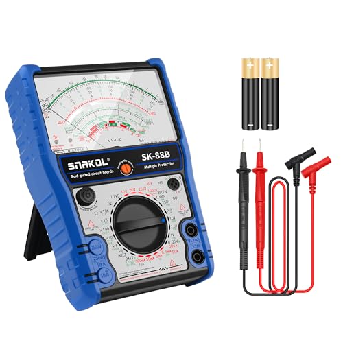 SNAKOL Analog Multimeter Tester Analog Voltmeter Multimeter Fieldpiece Multimeters for AC/DC Volt 2500V DC Current 10A RX 10K Battery Tester Diode/LED Testing Live and Infrared Remote Detection