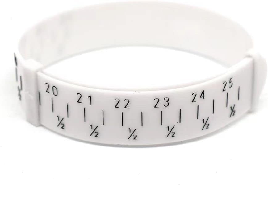 White Bracelet Gauge Sizer,15-25cm Jewelry Measure Wrist Size Tool, Plastic Bracelet Measure Tool for Jewelry Size Bracelets Bangles Jewelry Making Tools and Accessories