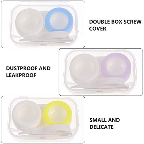 EXCEART 4Pcs Caixa para Lentes de Contato Recipiente para Lentes de Contato
