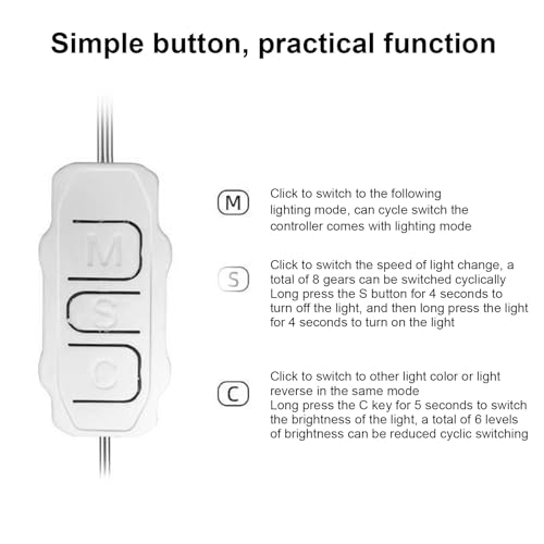 Kontroler ARGB 5V 3-pinowy Zasilacz SATA ARGB Light Stripe Remote Controller, ARGB PC Fans Kit Controller for PC Rainbow LED Strip, Komputerowe Wentylatory ARGB (WHITE)