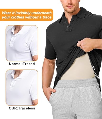 Image of Compression Shirt for Men Slimming Undershirt Body Shaper Tank top for gynomastica Sleeveless Shapewear Vest Men