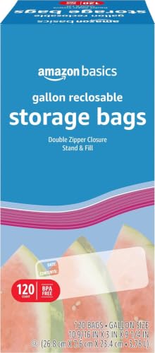 Amazon Basics Reclosable Gallon Food Storage...