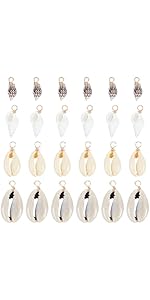 NBEADS 210 Stück Capiz Muschelanhänger - 4 Größen Für Schmuck DIY