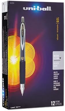 Signo 207 Retractable Gel Pen, Black Ink, 0.5mm, Dozen