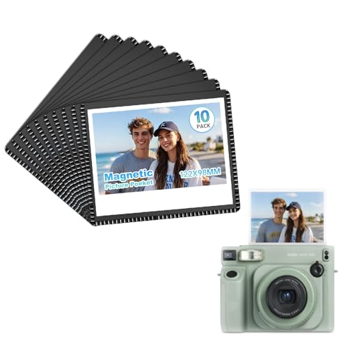 CHUNNIAO Magnetic Picture Frames For 4.25X3.5 Photo Paper,Compatible with Fuji Instax Wide Photo Film and Polariod Instant I-Type Film