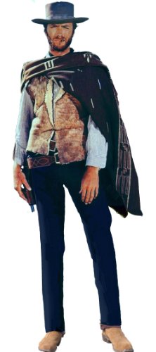Clint Eastwood in Poncho Stetson HAT Spaghetti Western The Good Bad and Ugly Fistful of Dollars for A Few Dollars More Man with NO Name LIFESIZE Cardboard Standup Standee Cutout Poster Figure