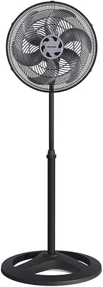 Ventisol Ventilador de Coluna Oscilante, Turbo 6 Pás Premium, Preto, 40cm, 127V