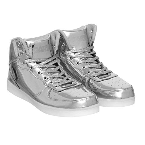 Gary Majdell Sport Men's Shiny Multiple Colors Liquid Metallic High Top Lace-Up Casual Sneakers2