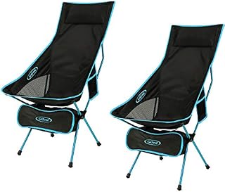 G4Free Upgraded Outdoor 2 Pack Camping Chair Portable Lightweight Folding Camp Chairs