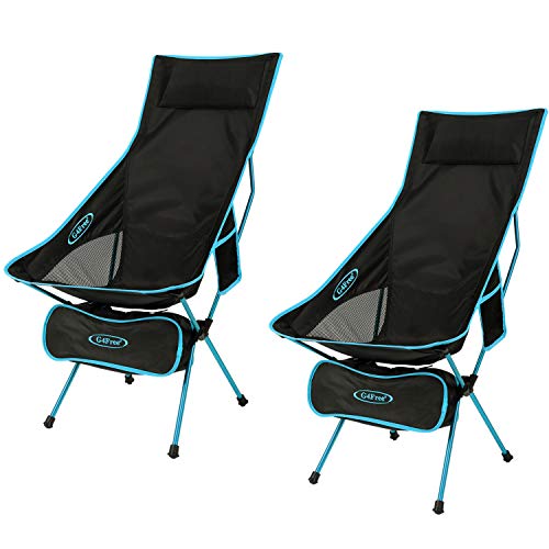 G4Free Upgraded Outdoor 2 Pack Camping Chair Portable Lightweight Folding Camp Chairs