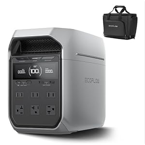 EF ECOFLOW Portable Power Station DELTA 3 Plus, 1024Wh LiFePO4 (LFP) Battery, 1800W AC/140W USB-C Output, Solar Generator (Solar Panel Optional) for Home Backup, Camping&RV