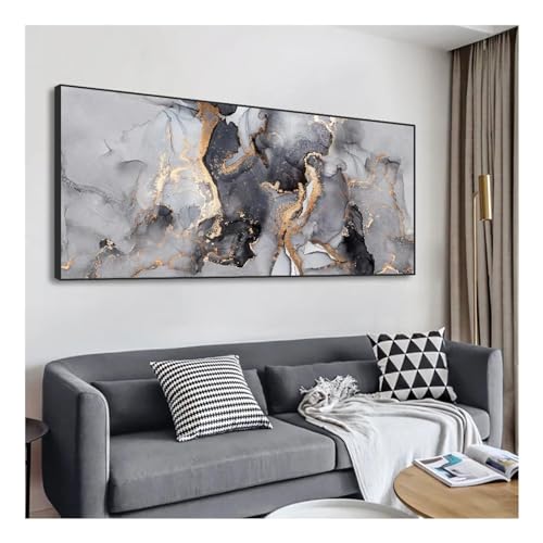 Affiche et impressions marbre gris doré pour salon créez une ambiance cosy de 60 x 140 cm