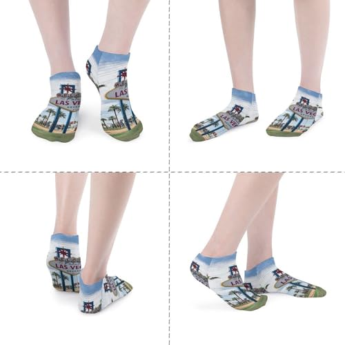 Las Vegas Unisex Ankle Socks Athletic Breathable Low Cut Comfortable Sock4