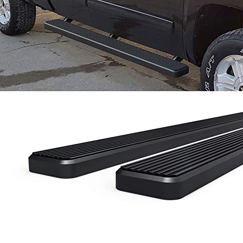 Estribos negros de aluminio para Chevy Silverado/GMC Sierra miniatura 4
