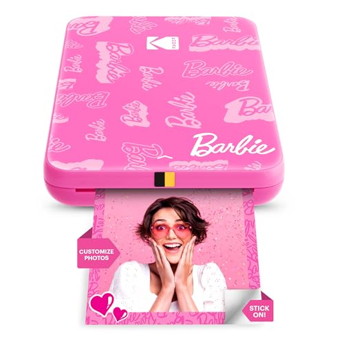 KODAK Barbie x Step Slim Wireless Instant Portable Photo Mobile Printer – Full Color Prints in Zink 2x3” Sticky-Backed Photos from iOS & Android Devices via Bluetooth in The App – Signature Style by KODAK - Used condition - CA$72.05