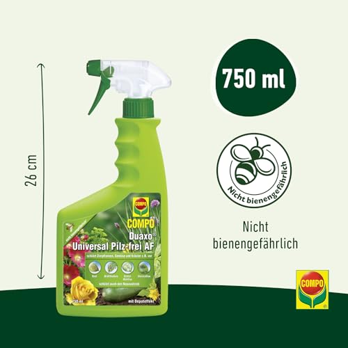 Compo Duaxo Universal Pilz-frei AF, Fungizid, Bekämpfung von Pilzkrankheiten an Zierpflanzen, Gemüse und Kräutern, Anwendungsfertig, 750 ml – Ansicht 3
