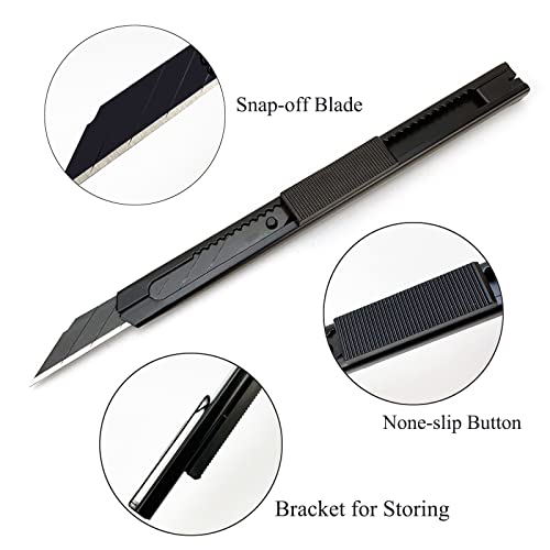 Umaki Auto-Folien-Werkzeugset mit Kunststoffschaber, 9 mm Universalmesser und 10 Klingen sowie 7-IN-1 Micro-Folien-Rakel - Ideal für Fensterfolien, Autolackschutzfolien, Autoaufkleber und Grafiken