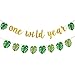 One Wild Year Banner Gold Glitter, Wild One First Birthday Banner for Jungle Wild Themed First Birthday Party Decorations,Wild One Banner 1st Birthday Girls Boys