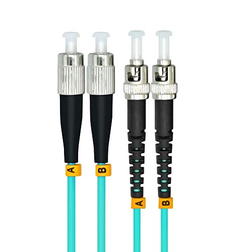 Image of 1Meter 3ft FC to ST Duplex 50 /125 10G OM3 Multi-Mode Fiber Optic Cable Jumper Optical Patch Cord FC-ST