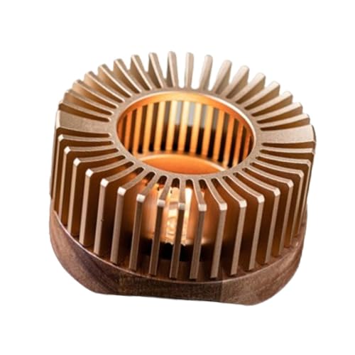 Soporte para tetera de diseño elegante con acabado dorado refinado 2