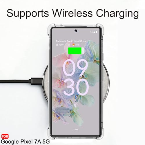 Image of TheGiftKart Shockproof Ultra-Hybrid Back Cover Case for Google Pixel 7A Compatible with MagSafe | 360 Degree Protection | Crystal Clear Hard Back Cover Case (PC & TPU, Transparent Bumper)