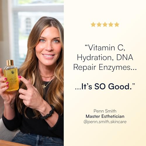 Image of Glass Skin Vitamin C Toner Essence | DNA Repair Enzymes & Hyaluronic Acid | Microbiome Brightening Serum for Sensitive & Acne-Prone Skin | Hydrates, Soothes & Supports a Healthy Skin Barrier
