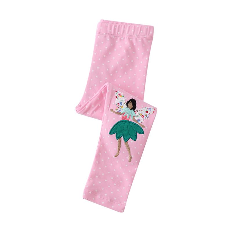 Rngeddg Toddler Girls Casual Printed Embroidered Princess Skirt Tights Pants Cute Spring Autumn Leggings Trousers Bottoms (Pink,100/3-4 Y,Unisex,Big Kid,US,Age,3 Years,4 Years)