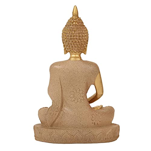 Image of TIED RIBBONS Decorative Buddha Idol Statue Showpiece (Multi, 16.5 cm x 10.1 cm) Decorations Items for Home Decor Living Room Bedroom Office Desk Table Top Wall Gifting