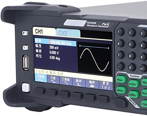 Tomantery Arbitrary Waveform Function Generator, 4.3in Color TFT Dual Channel 110-240V 80MHz Frequency Counter Signal Generator for Harmonic Detection Device(UK Plug)