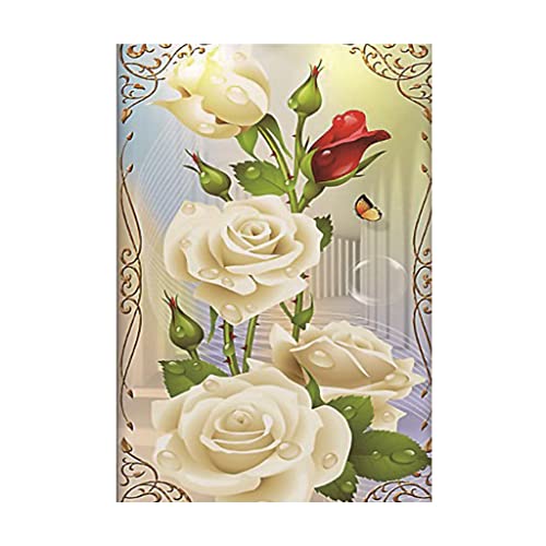 5D DIY Diamond Painting Children Adults Flowers Rose Pictures Painting Colourful Pattern Embroidery Kits 5D Diamond Painting Home Wall Decoration Living Room Bedroom Entrance Decoration (B)
