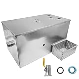 IHAYNER 40LBS Commercial Grease Traps Interceptor Grease Trap 20GPM Stainless Steel Grease Trap for