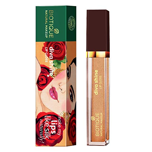 Image of Biotique Natural Makeup Diva Shine Lip Gloss, Pot Of Gold, 3ml