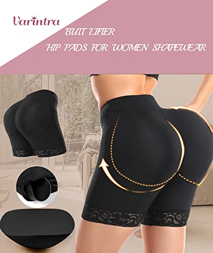 Varintra Hip Enhancer Shapewear For Women Padded Lace Butt Lifter Panties Tummy Control Butt Pads For Bigger Butt,Black,Xl #TOP1